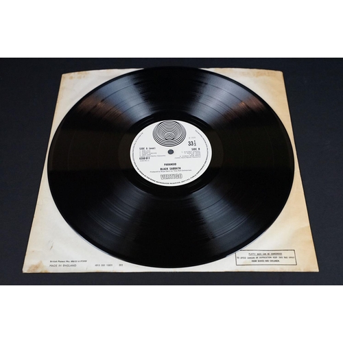 572 - Vinyl - Black Sabbath Paranoid on Vertigo 6360 011.  Large swirl label, no Jim Simpson credit, non-l... 