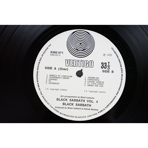 573 - Vinyl - Black Sabbath Vol 4 on Vertigo 6360 071.  Porky Pecko to run out, no Made In England, small ... 