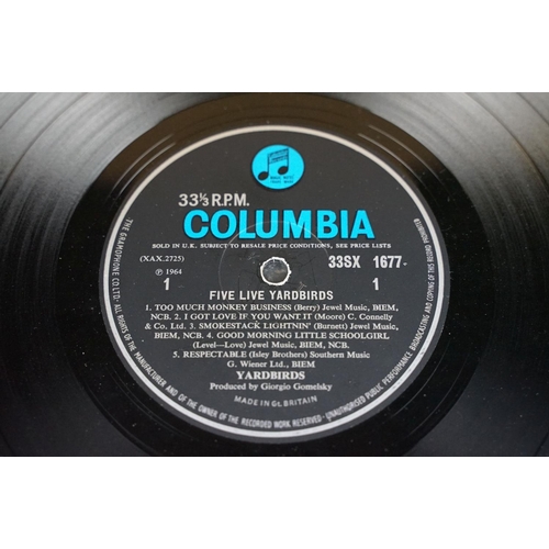 59 - Vinyl - Yardbirds Five Live Yardbirds on Columbia 33SX1677.  Black and blue Colombia labels with 'So... 