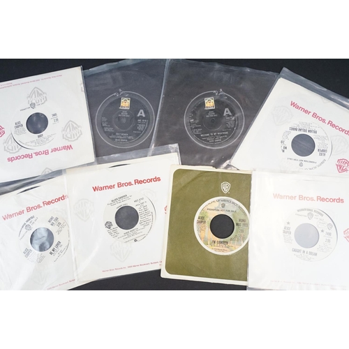 251 - Vinyl / Autograph - 49 Alice Cooper 7” singles including many demos promos, foreign pressings, pictu... 