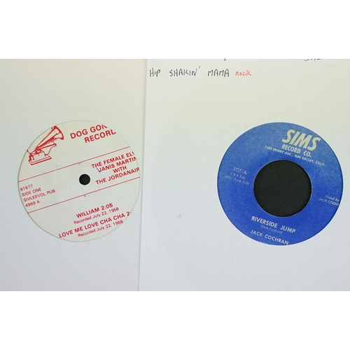 268 - Vinyl - 9 limited re-issue Rock ’N’ Roll / Rockabilly 7” singles to include: Johnny Carroll And His ... 