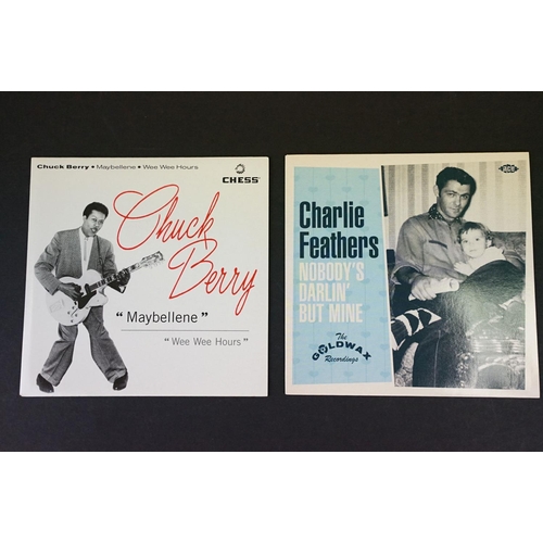 268 - Vinyl - 9 limited re-issue Rock ’N’ Roll / Rockabilly 7” singles to include: Johnny Carroll And His ... 