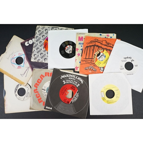 291 - Vinyl - 40 USA pressing Rock / Pop 7” singles including many demo promos, to include: Led Zeppelin, ... 