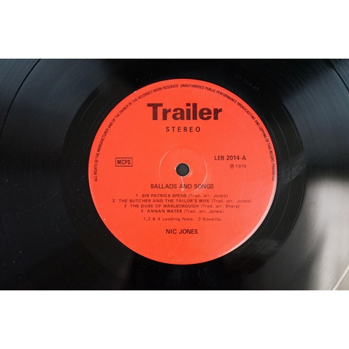 394 - Vinyl - Nic Jones Ballads And Songs LP on Trailer Records LER 2014.  Red Trailer labels.  Ex