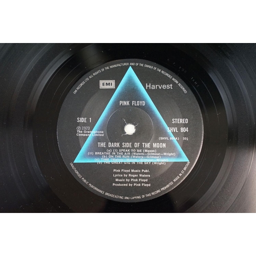 395 - Vinyl - Pink Floyd Dark Side Of The Moon (SHVL 804) white EMI inner, 2 posters, 2 postcards (one wit... 