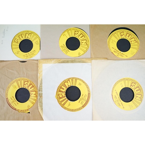 450 - Vinyl - 16 Jerry Lee Lewis original USA pressings on Sun Records to include: Sun 259, Sun 267, Sun 2... 