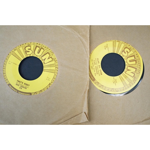 452 - Vinyl - 6 Carl Perkins original USA pressings on Sun Records to include: Glad All Over (Sun 287) VG+... 