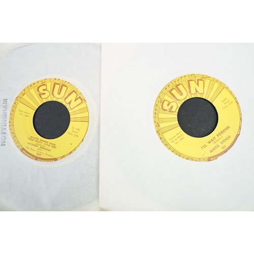 455 - Vinyl - 5 Original USA pressings on Sun Records to include: Anita Wood (Sun 361) VG+,  Tracy Pendarv... 