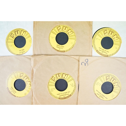 460 - Vinyl - 14 Original USA pressings on Sun Records to include: Warren Smith (Sun 250), Rudi Richardson... 