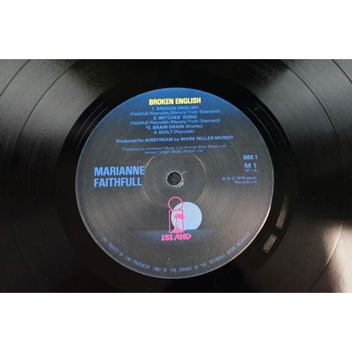 495 - Vinyl - 3 Marianne Faithful LPs to include Broken English (Island M1), Strange Weather (Island 20843... 