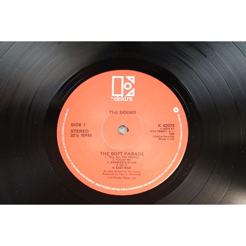 496 - Vinyl - 4 The Doors LPs to include LA Woman (K42090 German press), Self Titled (K42012), The Soft Pa... 