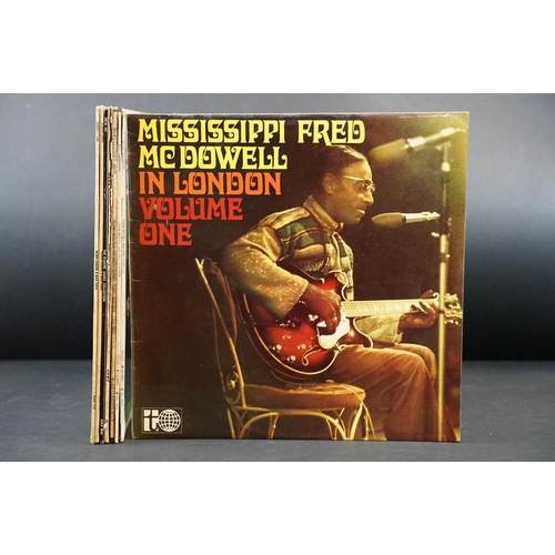 497 - Vinyl - 9 Blues LPs to include Mississippi Fred McDowell, John Mayall Blues Breakers x 2 (1 UK stere... 