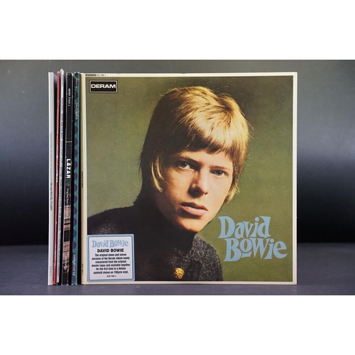 593 - Vinyl - David Bowie and related, 6 albums to include: David Bowie (UK 2010 double album, Deram Recor... 