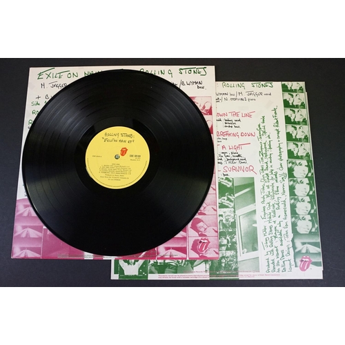 800 - Vinyl - The Rolling Stones Exile On Main Street (COC 69100) 12 postcards (10 attached), correct inne... 