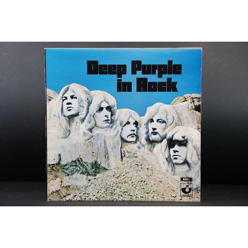 807 - Vinyl - Deep Purple In Rock on Harvest (SHVL 777) no EMI to label, A2/B1 matrices, Harvest advertisi... 