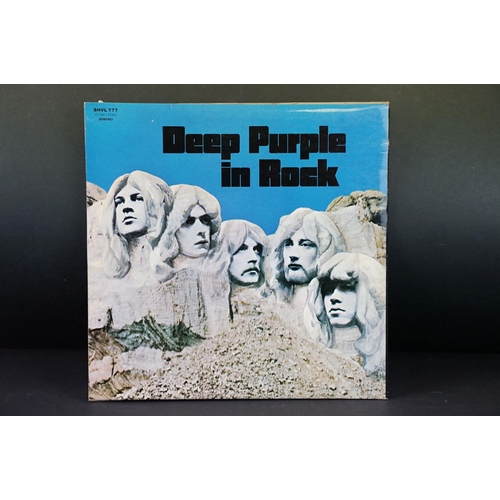 807 - Vinyl - Deep Purple In Rock on Harvest (SHVL 777) no EMI to label, A2/B1 matrices, Harvest advertisi... 