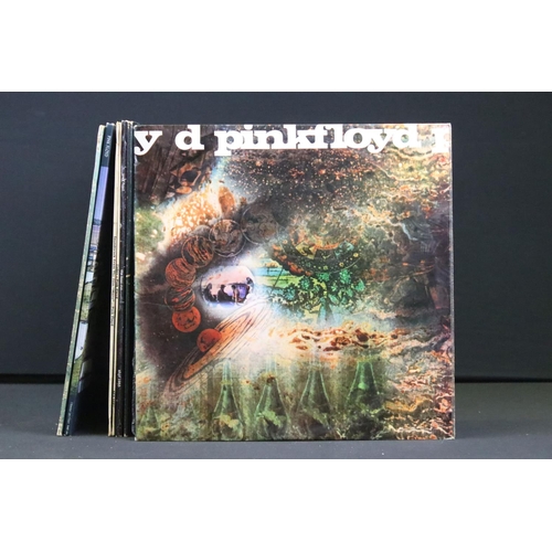 816 - Vinyl - 7 Pink Floyd LPs to include A Saucerful Of Secrets (SCX 6258) stereo 2 box EMI label and EMI... 