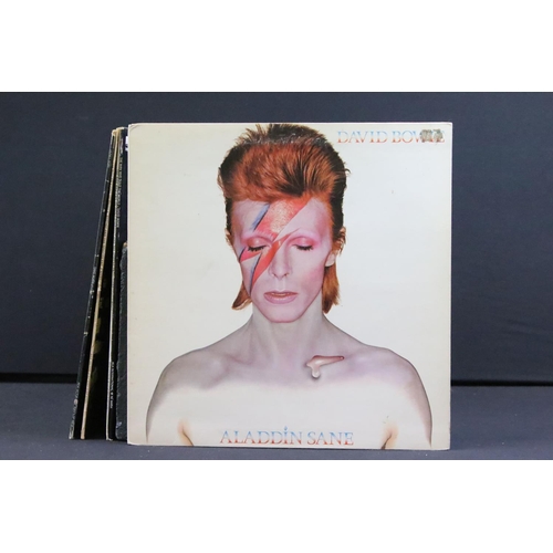 818 - Vinyl - 5 David Bowie LPs to include Hunky Dory (SF8244) RCA Orange label, Mainman/Chrysalis\/Bowie ... 