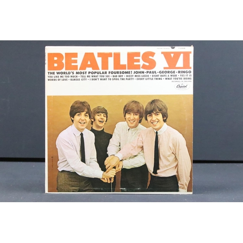 819 - Vinyl - 7 The Beatles LPs to include Sgt Pepper (PMC 7027) pink/red flame inner, complete insert, Wi... 