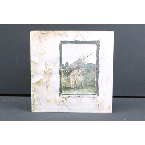 822 - Vinyl - Led Zeppelin IV Four Symbols (2401012) Plum Atlantic labels, Hop to label and inner, inner h... 