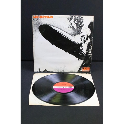 824 - Vinyl - Led Zeppelin One on Atlantic 588171.  Plum Atlantic labels, Warner Bros publishing credit, g... 