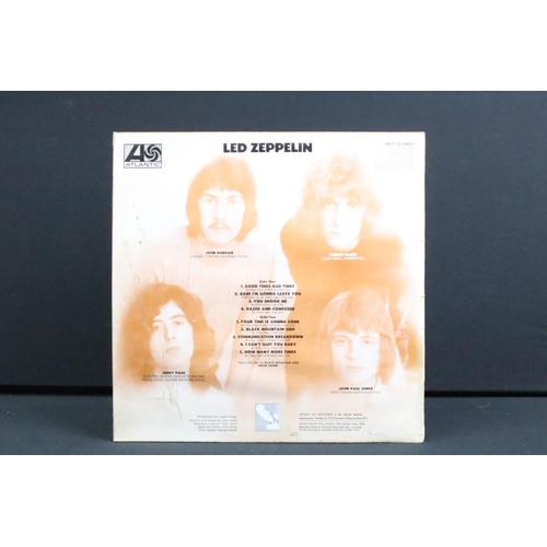 824 - Vinyl - Led Zeppelin One on Atlantic 588171.  Plum Atlantic labels, Warner Bros publishing credit, g... 