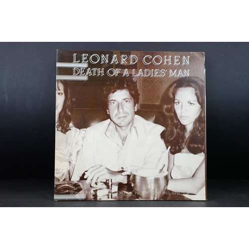 835 - Vinyl - 8 Leonard Cohen LPs to include Songs Of Love And Hate, Death Of A Ladies Man, New Skin For O... 