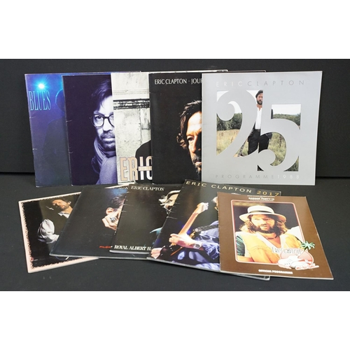 942 - Vinyl - 10 Eric Clapton tour programmes to include 1976, 1988, 1989, 1990, 1991, 1992, 1993, 1996, 1... 