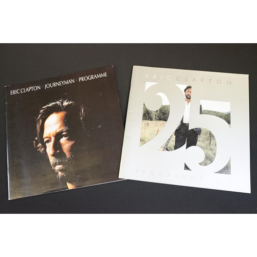 942 - Vinyl - 10 Eric Clapton tour programmes to include 1976, 1988, 1989, 1990, 1991, 1992, 1993, 1996, 1... 