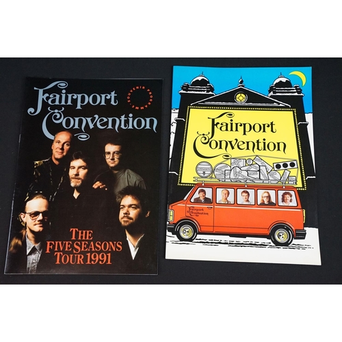 943 - Memorabilia & Autograph - 7 Fairport Convention tour programmes to include 1986, 1988 (signed by Sim... 