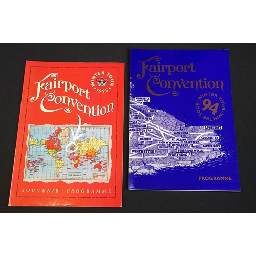 943 - Memorabilia & Autograph - 7 Fairport Convention tour programmes to include 1986, 1988 (signed by Sim... 