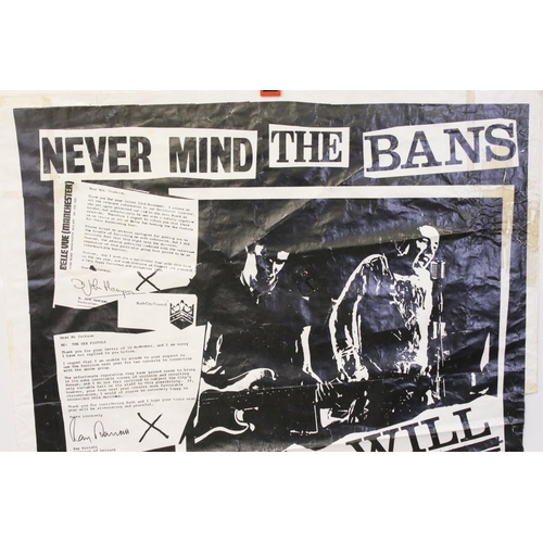 920 - Memorabilia - Original Sex Pistols Never Mind The Bans 1977 tour poster.  An extremely rare poster f... 