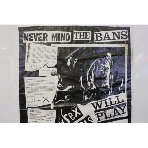 920 - Memorabilia - Original Sex Pistols Never Mind The Bans 1977 tour poster.  An extremely rare poster f... 