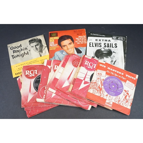 349 - Vinyl - 24 Elvis Presley LPs along with 30 7