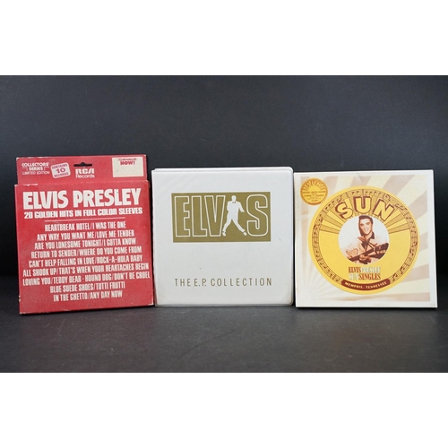 878 - Vinyl - 3 Elvis Presley Box Sets to include: The E.P. Collection Vol. 1 (original UK 1982 limited ed... 