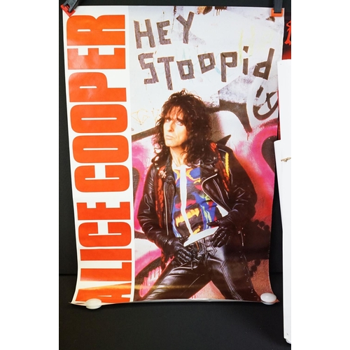 917 - Memorabilia - Approx 10 Alice Cooper posters for UK and Australian tours, releases, and portraits, i... 