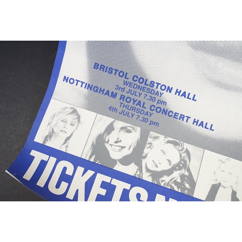 918 - Memorabilia - Debbie Harry concert poster for Bristol Colston Hall 3rd July 1991 rolled and in Vg co... 