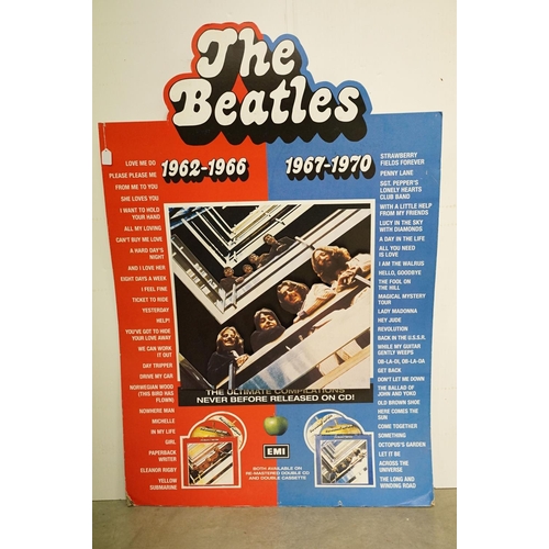 927 - Memorabilia - The Beatles large card point of sale shop display advertising the release of 1962-1966... 