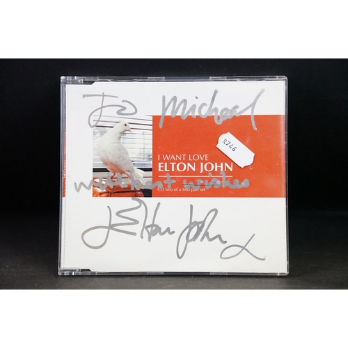 930A - CD & Autograph - Elton John I Want Love CD signed to front of cover insert 