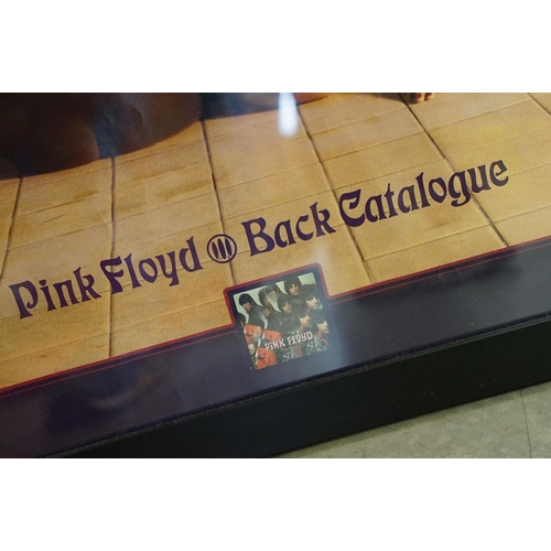 937 - Memorabilia - Pink Floyd framed and glazed back catalogue promo poster (105cm x 75cm approx inc fram... 