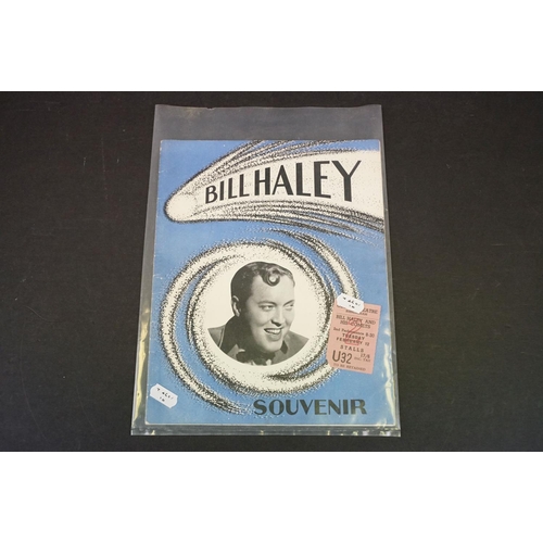 939 - Memorabilia - Bill Haley 1957 European Tour programme and ticket stub for 2nd performance at the Ode... 