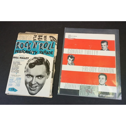 939 - Memorabilia - Bill Haley 1957 European Tour programme and ticket stub for 2nd performance at the Ode... 