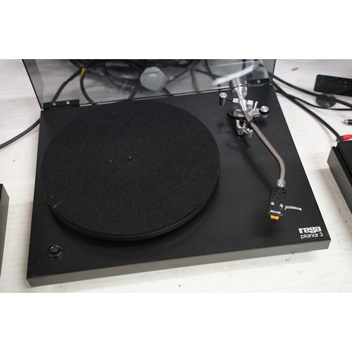 951A - Audio Equipment - Rega Planar 3 turntable, along with a set of ARC 101 speakers with stands, an Nyte... 