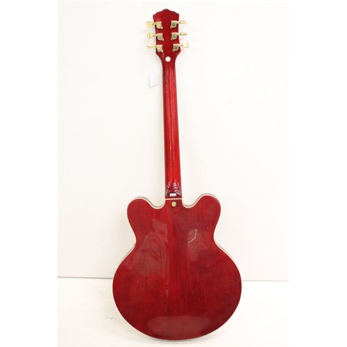 952 - Guitar - A Gould GS135 hollow body electric guitar in wine red finish