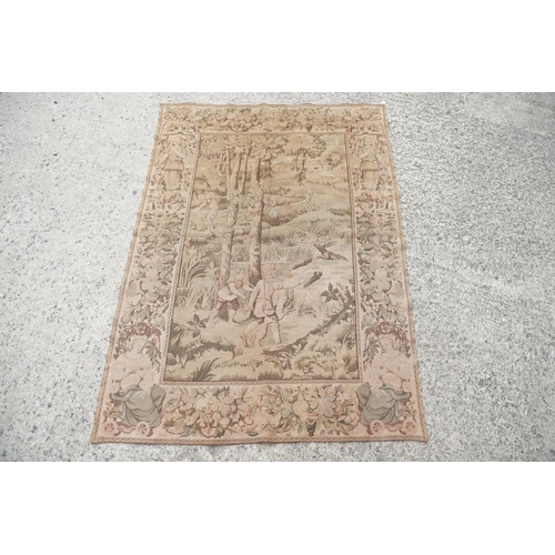 620 - Machine Tapestry Flemish style Panel depicting a Hunting Scene, 219cm x 148cm