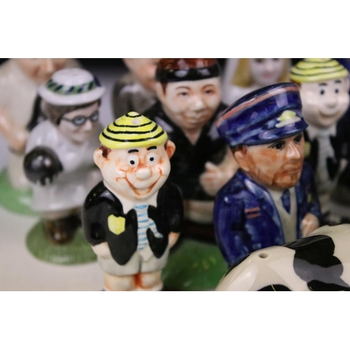 118 - Collection of 35 HP CC novelty ceramic salt and pepper shakers in the form of assorted figures inclu... 