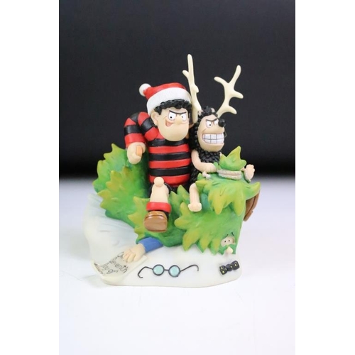 121 - Robert Harrop, Five Boxed Beano Dennis the Menace Christmas Figures including BDCS96 Santa’s Little ... 