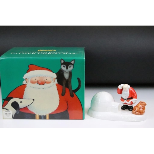 124 - Coalport Characters - Raymond Briggs' Father Christmas - ceramic ' Where's the Chimney?' figurine. S... 