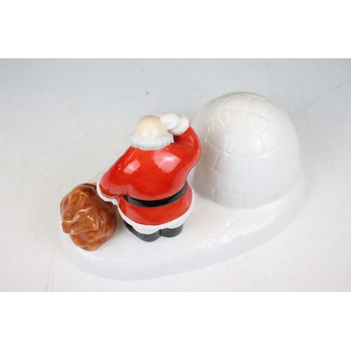 124 - Coalport Characters - Raymond Briggs' Father Christmas - ceramic ' Where's the Chimney?' figurine. S... 