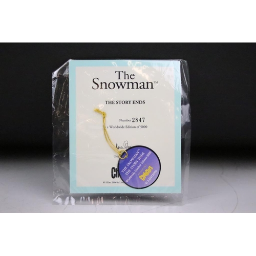 125 - Four Coalport Characters 'The Snowman' figurines to include; The Story Ends (751/5000), the snowman ... 